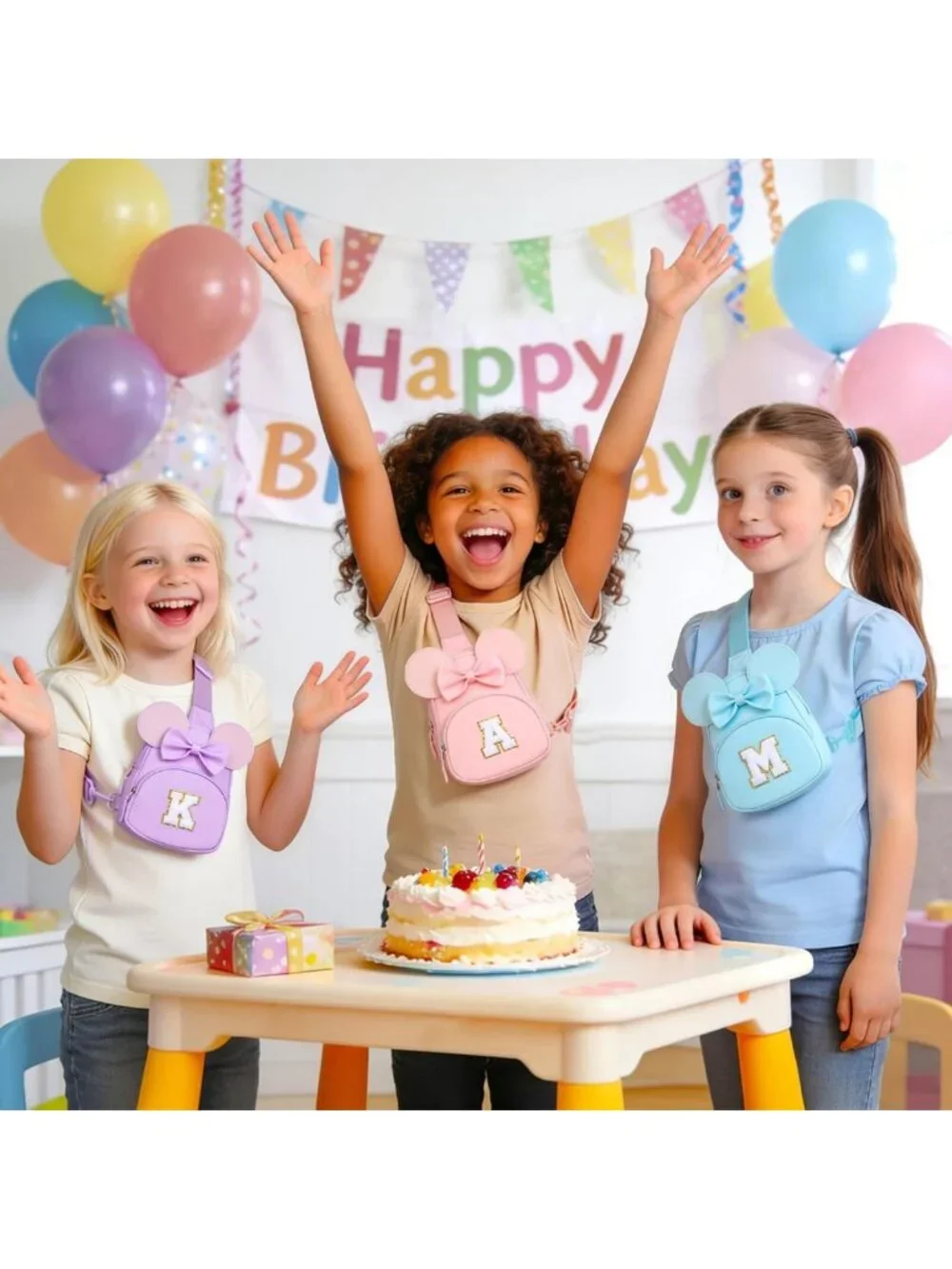 Cute Pink Crossbody Bag for Girls | Birthday Gifts for Ages 2-8 | Sling Purse